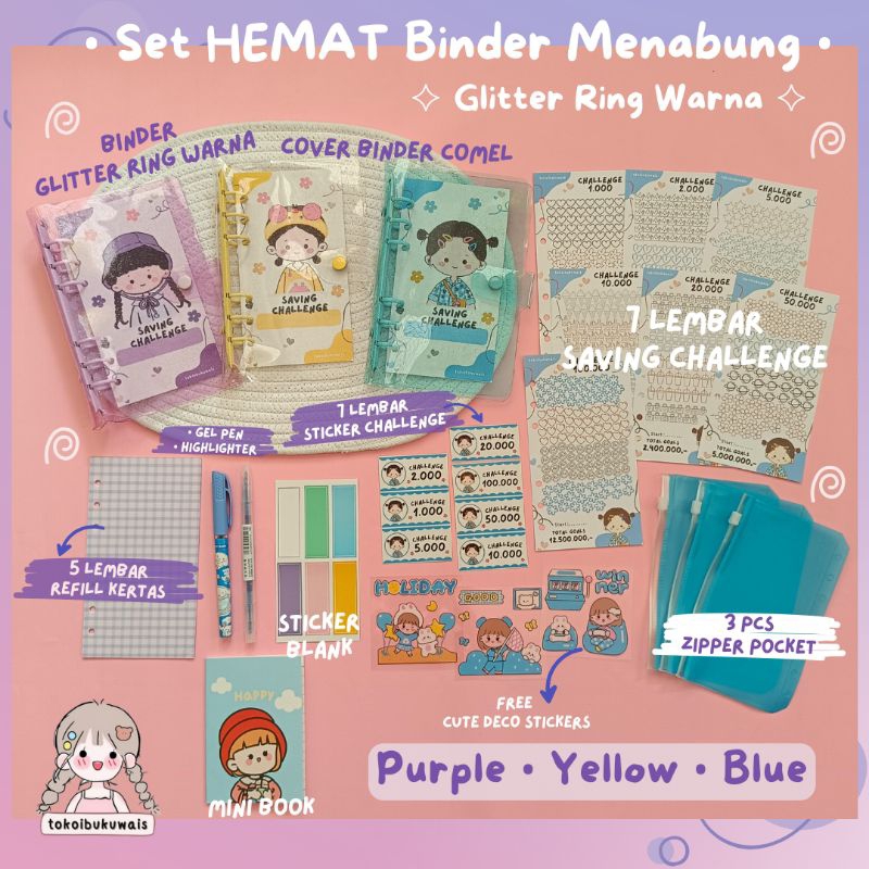 

SET HEMAT BINDER KEUANGAN COMEL ( RING WARNA )