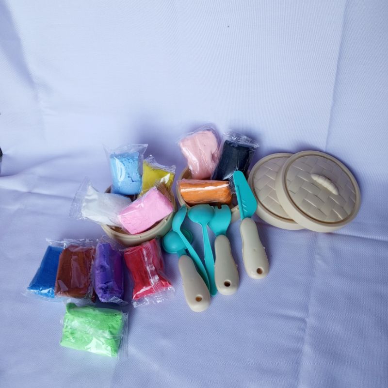clay/mainan cetakan clay/clay warna/mainan bentuk bentuk/plastisin/malam