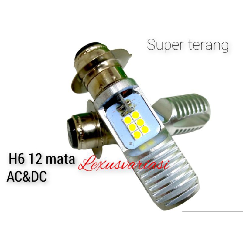 LAMPU LED DEPAN UTAMA H6 12 mata AC&DC universal