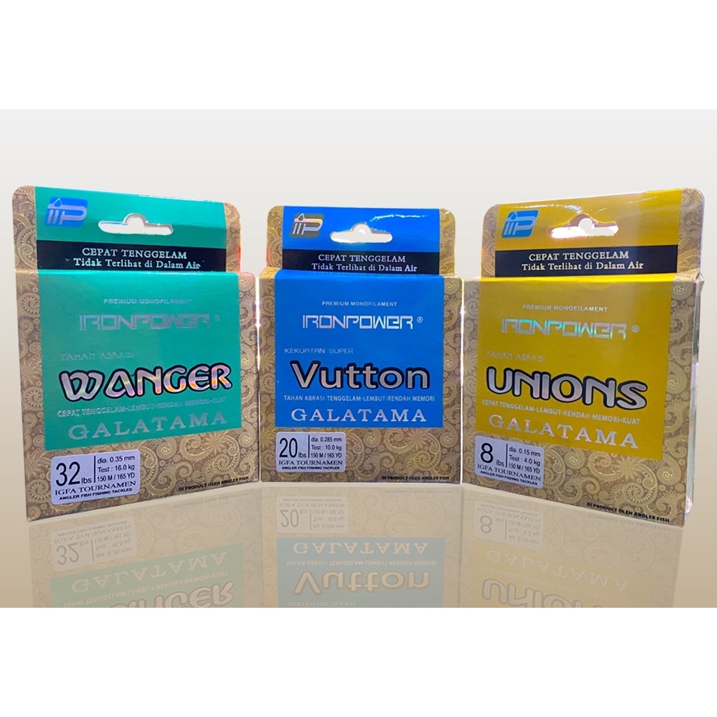 SENAR MICROFISHING IRON POWER KUAT ANTI KUSUT WANGER UNION VUTTON 0.08 0.10 0.12 MUDAH TENGGELAM FAS