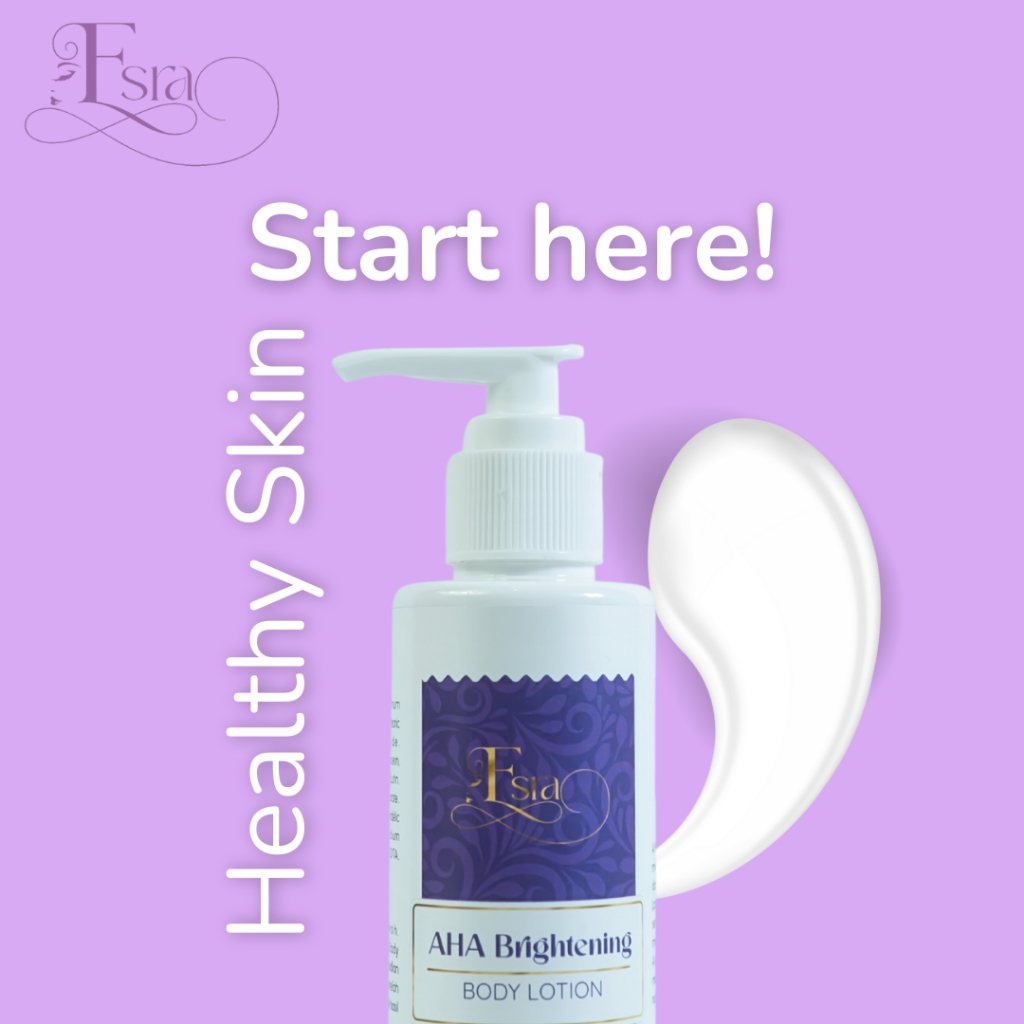 Esra AHA Brightening Body Lotion dengan Alpha Arbutin dan Glycolic Acid