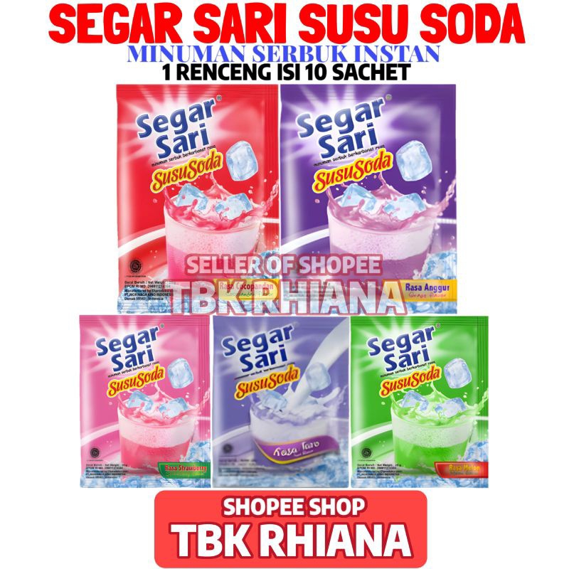 

Segar Sari Susu Soda Serbuk 1 Renceng Isi 10 Sachet