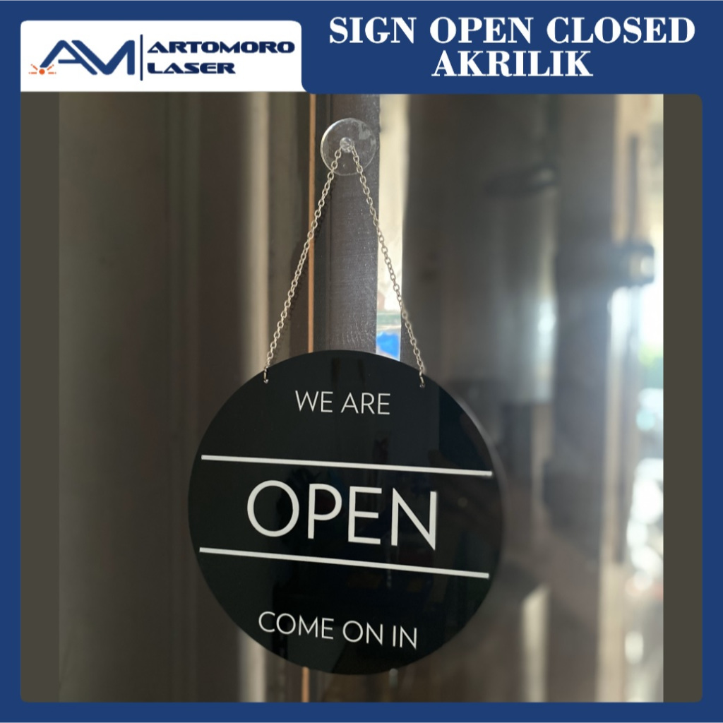 SIGN OPEN CLOSED AKRILIK CUSTOM / ACRYLIC SIGN OPEN CLOSED