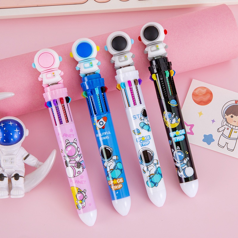 

[GROSIR ATK] PULPEN MEKANIK 10 WARNA TINTA DENGAN BONEKA ASTRONOT 3D LUCU LG
