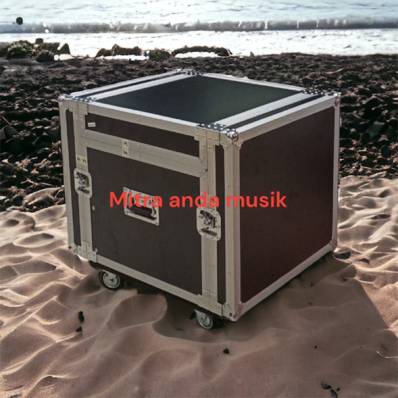 hardcase sound system 6u+mixer roda rak sound system 6u+mixer