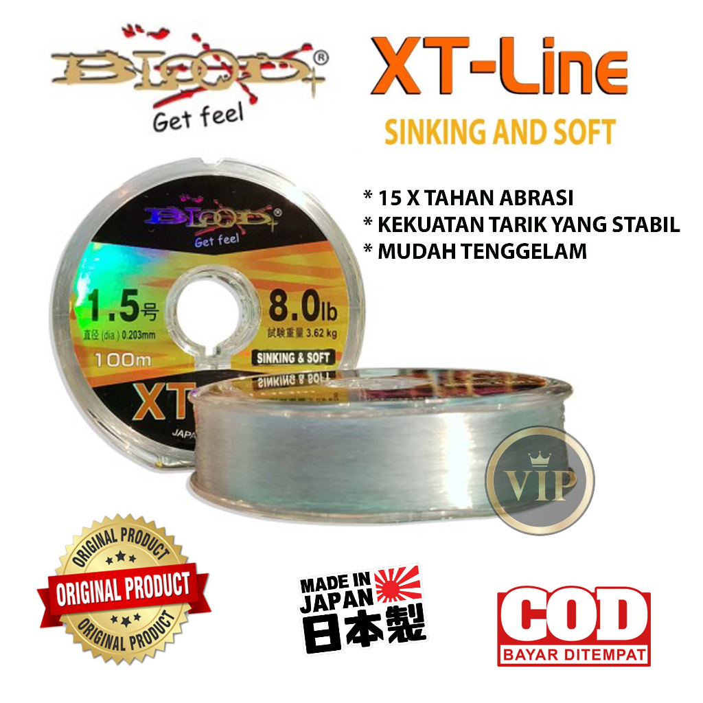 Senar Microfishing Lentur Kuat Blood XT-Line Kuat Mudah Tenggelam Sinking Pancing Monofilamen 0.08 /