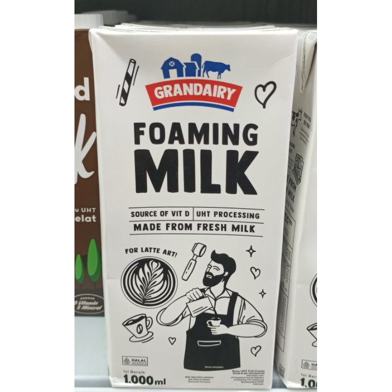 

Grandairy foaming milk 1liter made from fresh milk - susu busa