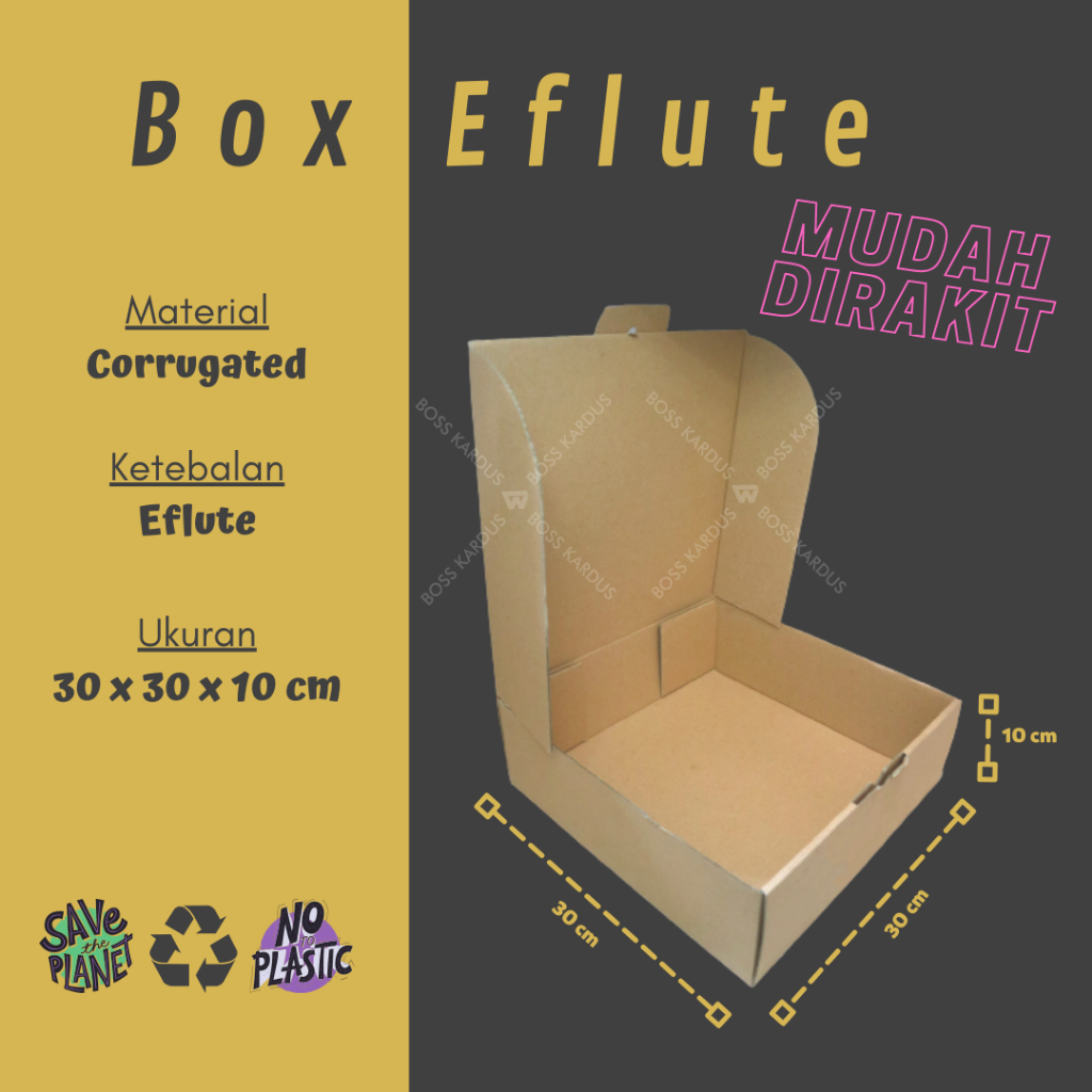 

1 pak isi 20pcs!!! Kardus Karton Box Polos Corrugated 30x30x10 cm