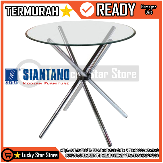 [Instant] MEJA TAMU SOFA BULAT MEJA MC 005 SIANTANO MINIMALIS COFFE TABLE BUNDAR COFETABLE KOPI SANT