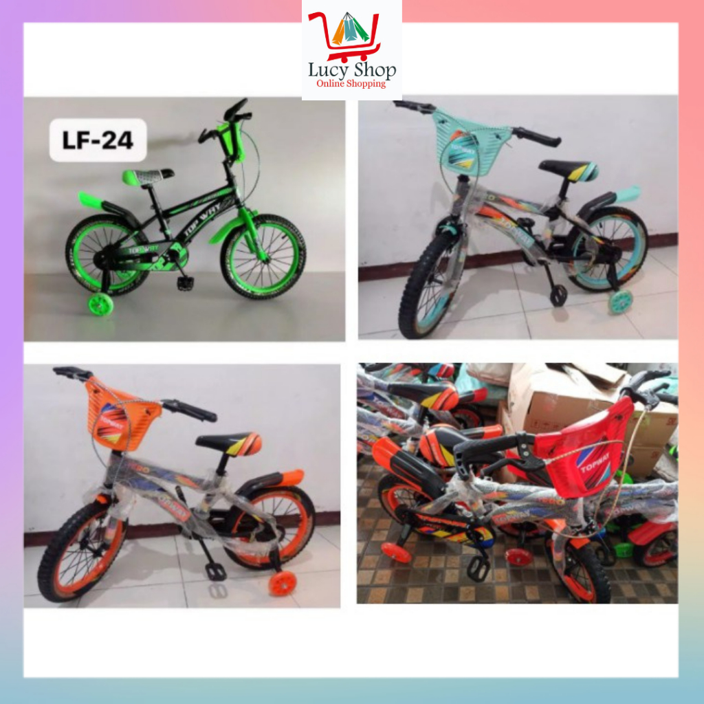 SEPEDA BMX 12 TOP WAY SEPEDA RODA DUA BAN POMPA MURAH