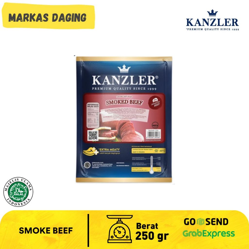 

Kanzler Smoked Beef / Daging Sapi Asap Kanzler 250gr