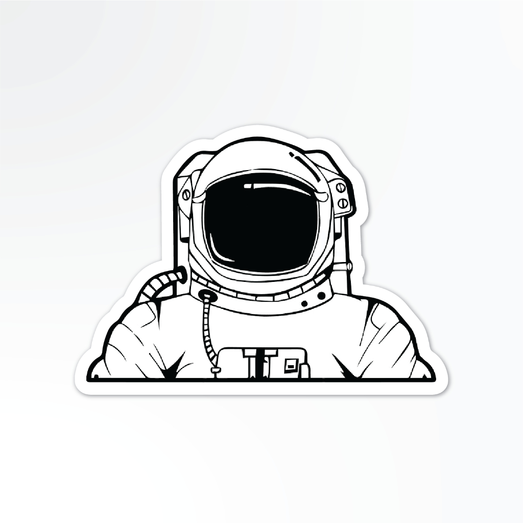 

STICKER STIKER ASTRONAUT LAPTOP HANDPHONE HP HELM TUMBLER
