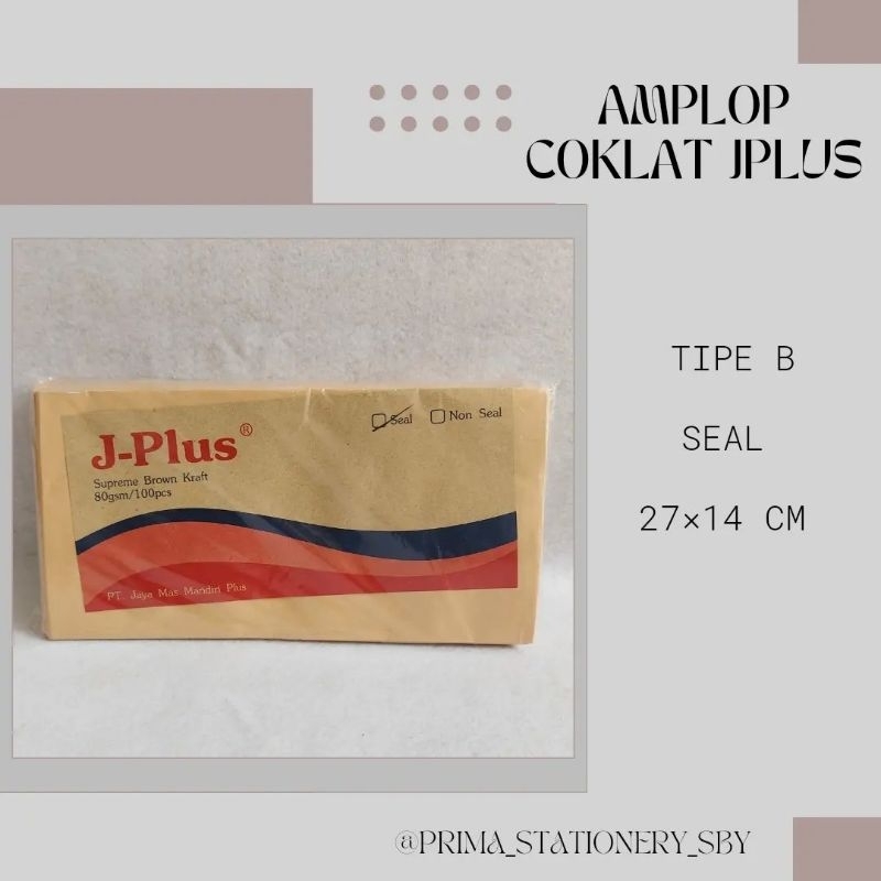 

Amplop Coklat JPlus B Seal