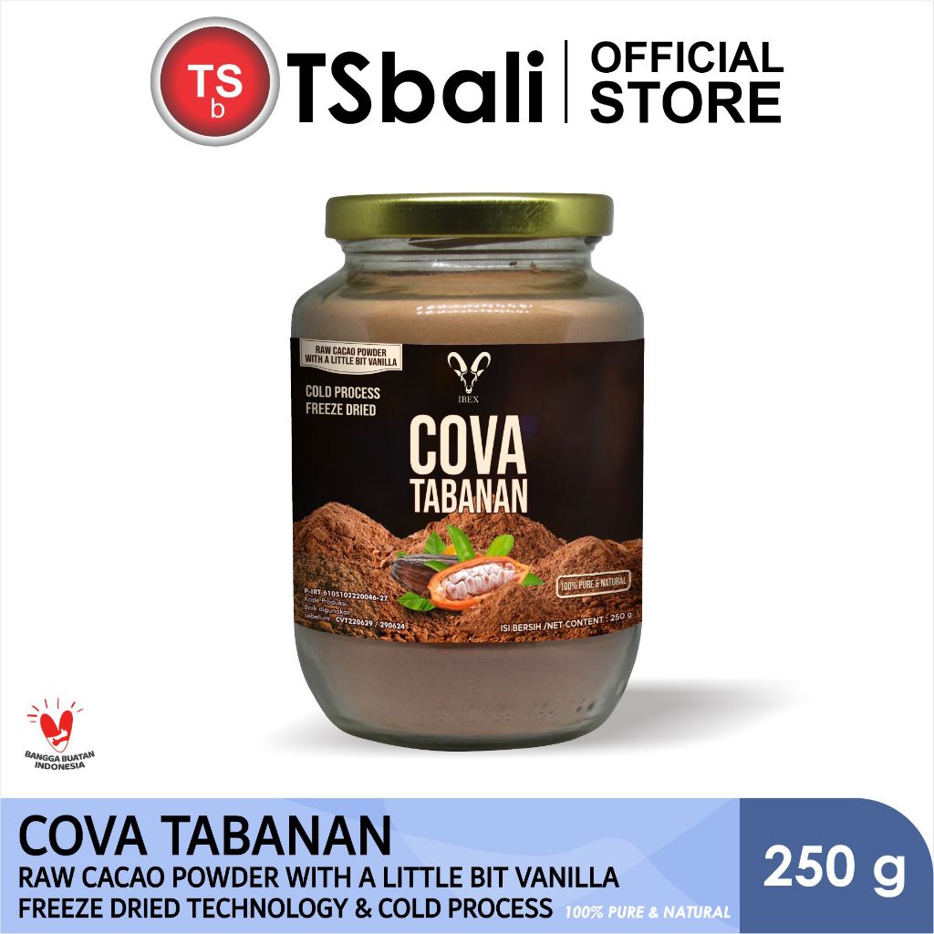 

BUY 2 GET 1 FREE !!! IBEX Cova Tabanan Raw Cacao Powder with Vanilla / Coklat Vanila 250gr