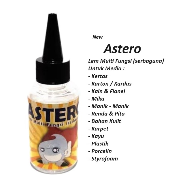 Lem kain /Lem bahan Serbaguna. MERK : ASTERO