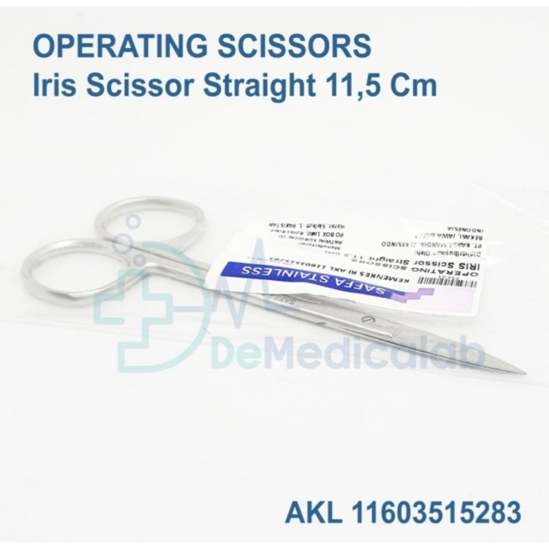 Gunting Jaringan Kecil Tajam Tajam Lurus Iris Eye Scissors Straight 11,5 Cm