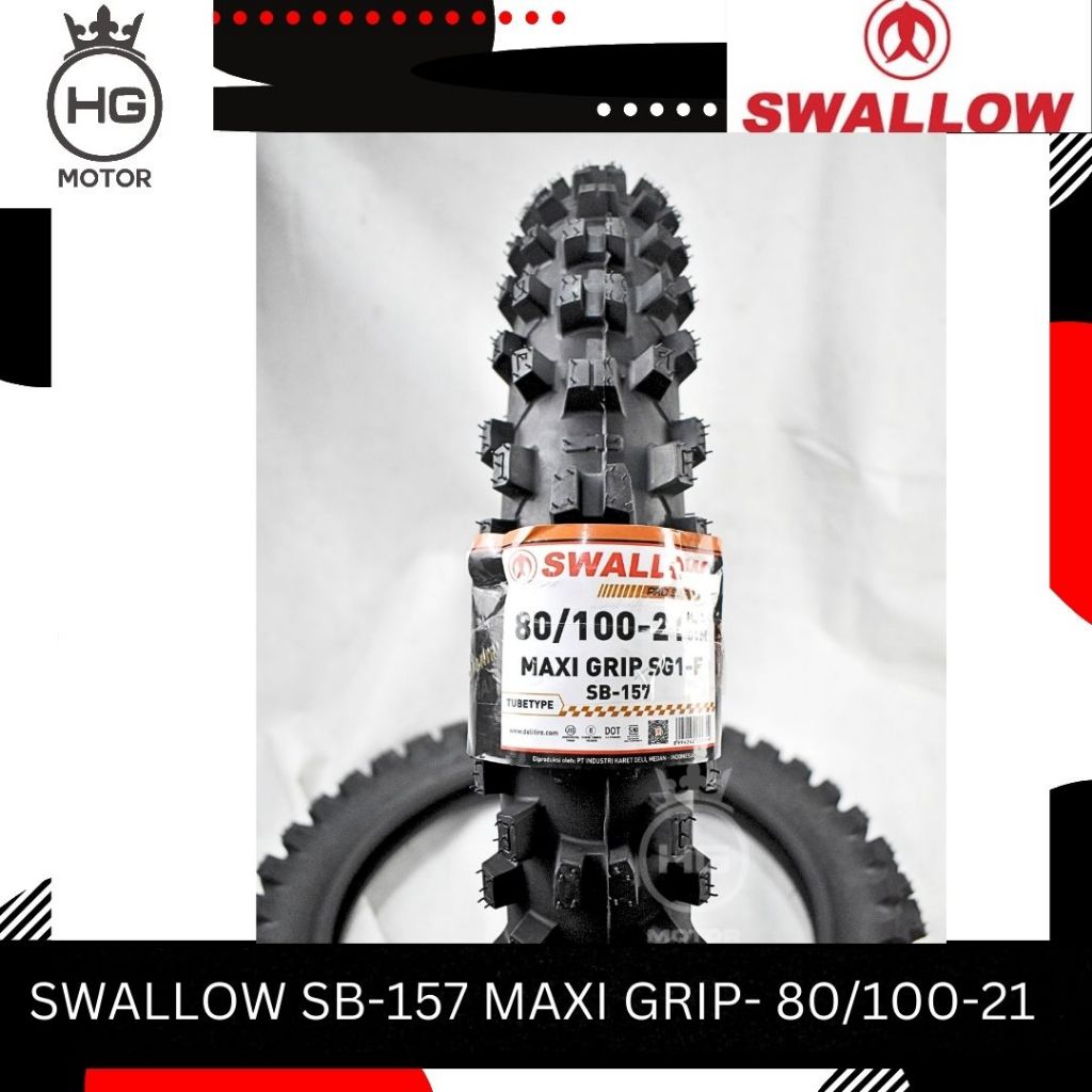 BAN TRAIL DEPAN SWALLOW MAXI GRIP 80/100 RING 21 MOTOR KLX CRF WR