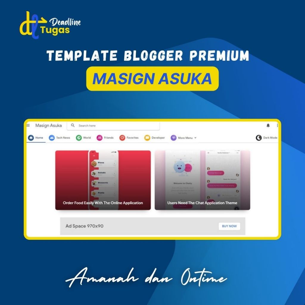 Template Blogger Premium Masign Asuka Responsive