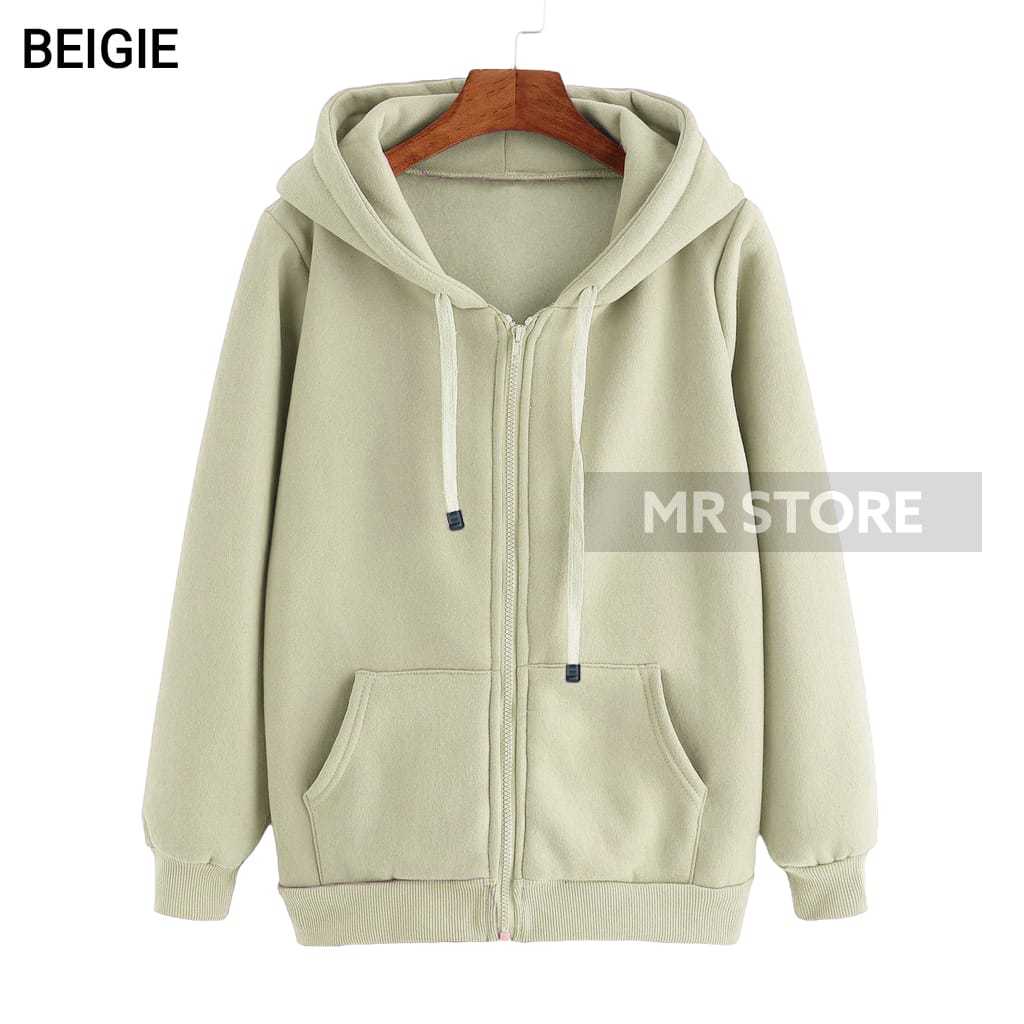 M,L,XL,XXL Jaket zipper hoodie polos greenlime mr store