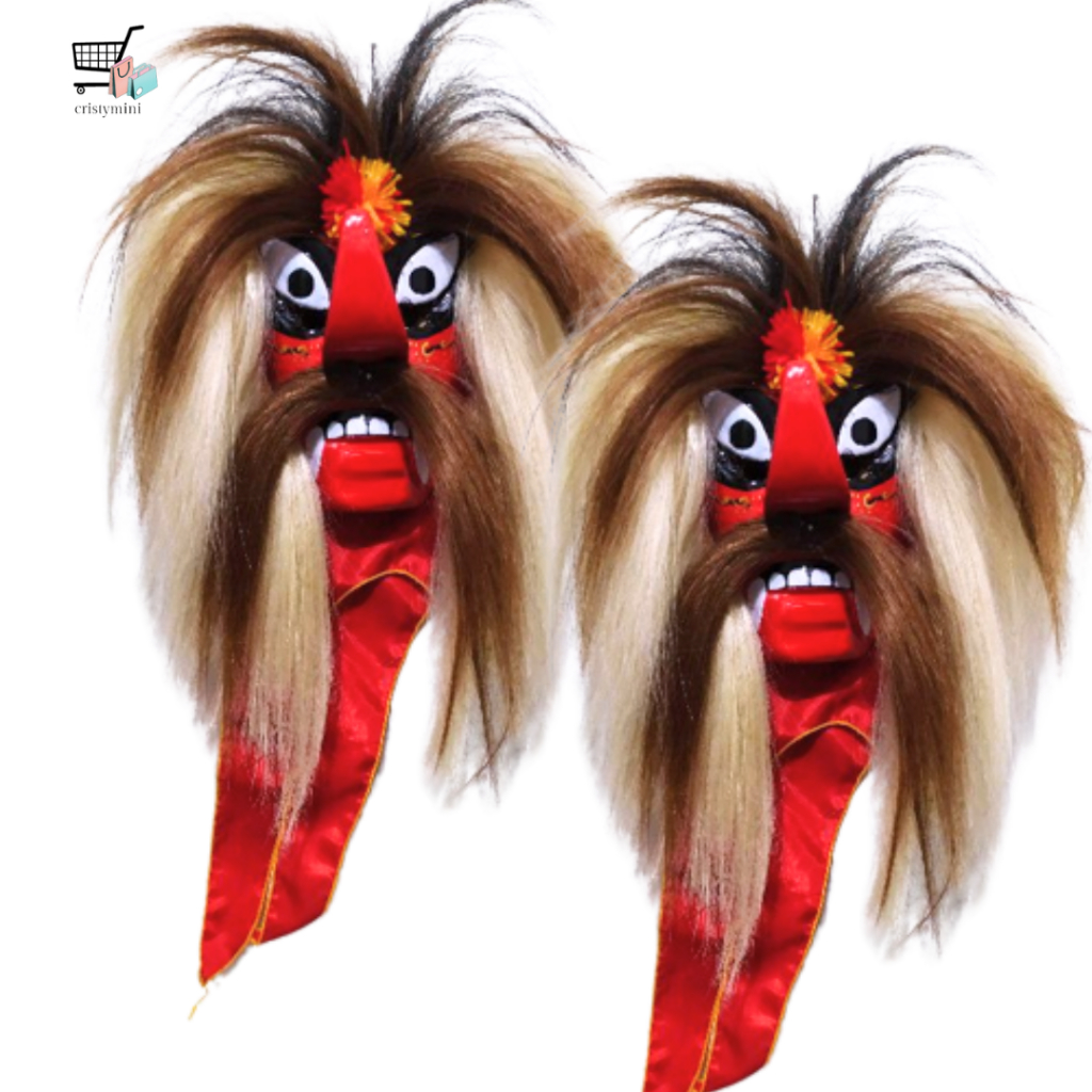 MEGA SALE ❗❗ BUJANG GANONG/GANONGAN GRADE A /  Ganongan Jambul / topeng ganong pakem/ganongan pakem 