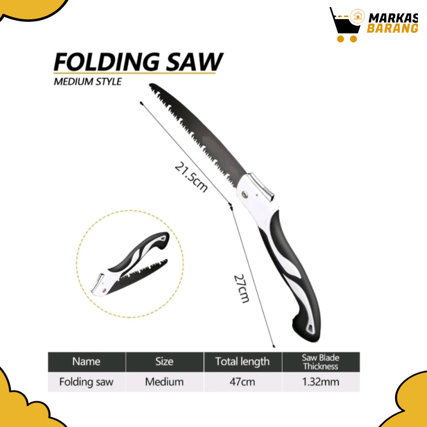 Gergaji Tangan Lipat Potong Kayu/Gergaji Lipat Portable