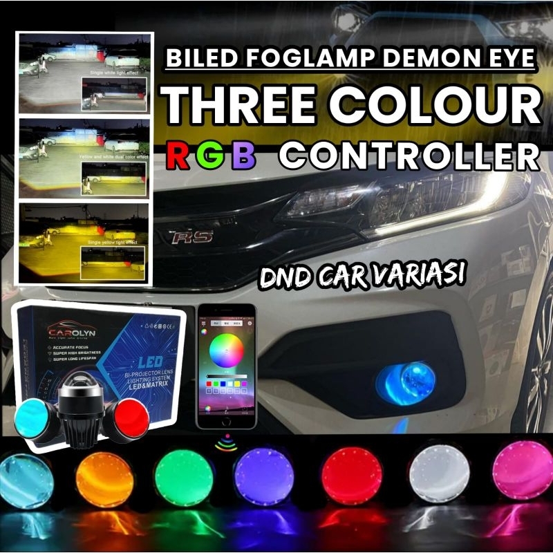 FOGLAMP BILED DEMON DEVIL EYE RGB MATRIX AES INNOVA REBORN PAJERO VRZ YARIS EXPANDER ERTIGA VELOZ JA