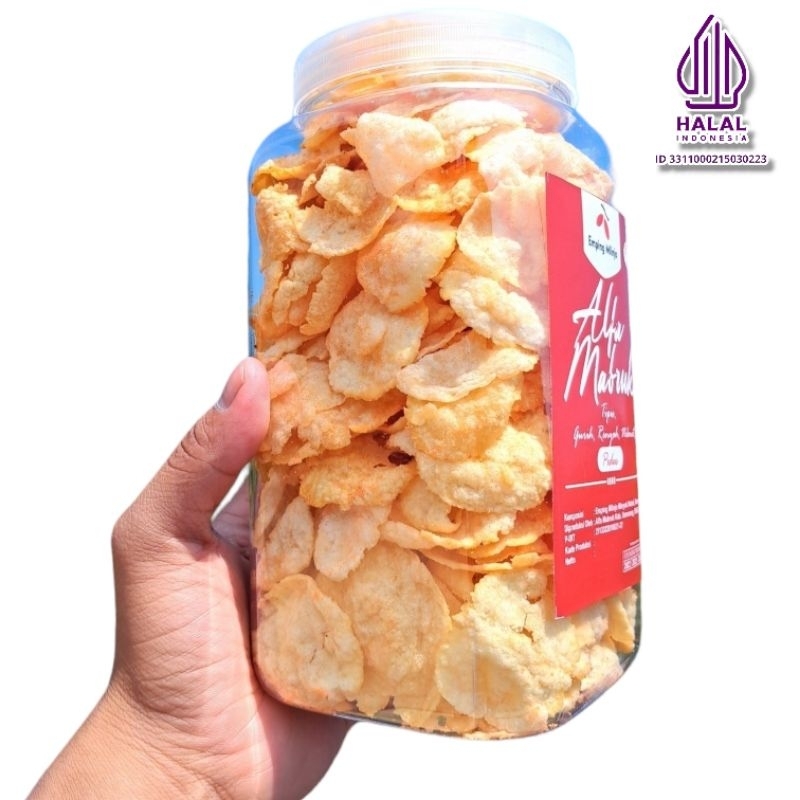 

Emping Pedas Manis Balado Gurih Renyah - Toples