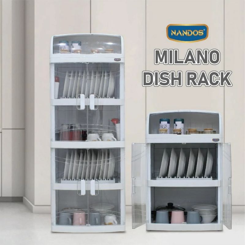 Naiba Milano Nados 4102 / 4101 - Mini Dish Rack NANDOS NAIBA Transparant Lemari sayur Plastik Naiba