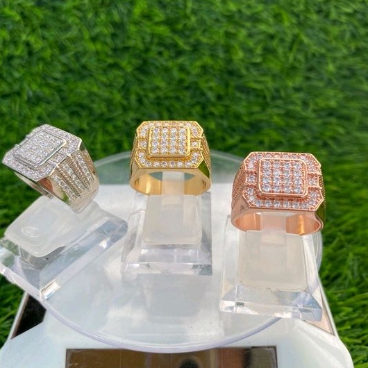 Cincin pria berlian keren bermutu berkualitas A07