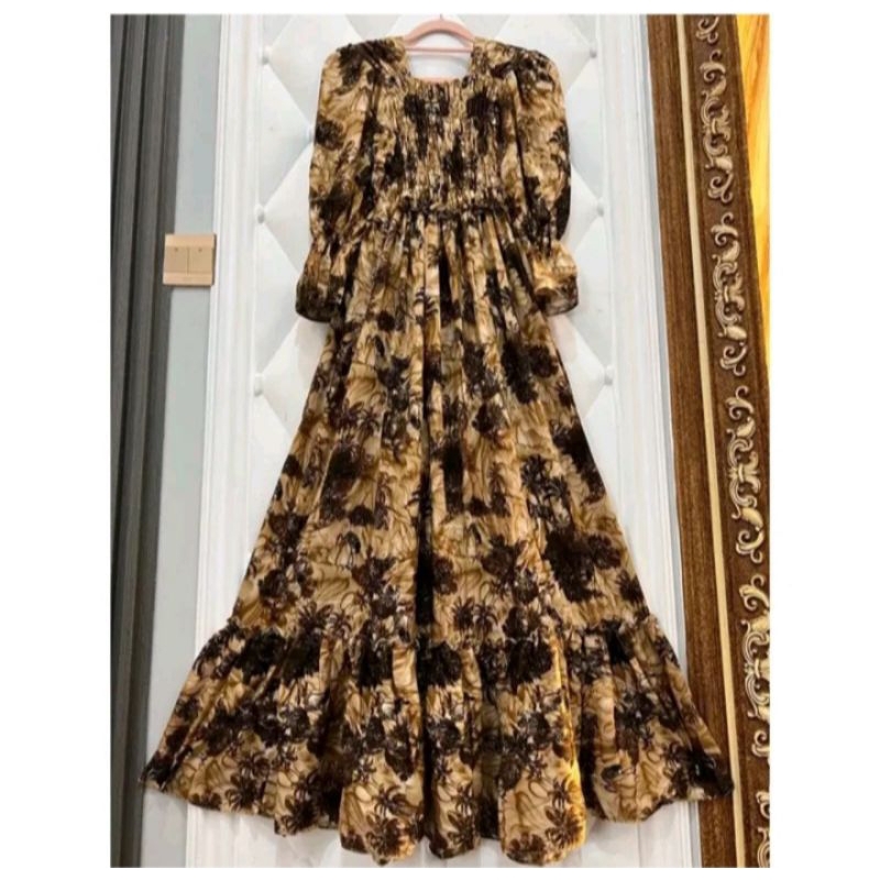 LONG DRESS SMOKE BUNGA