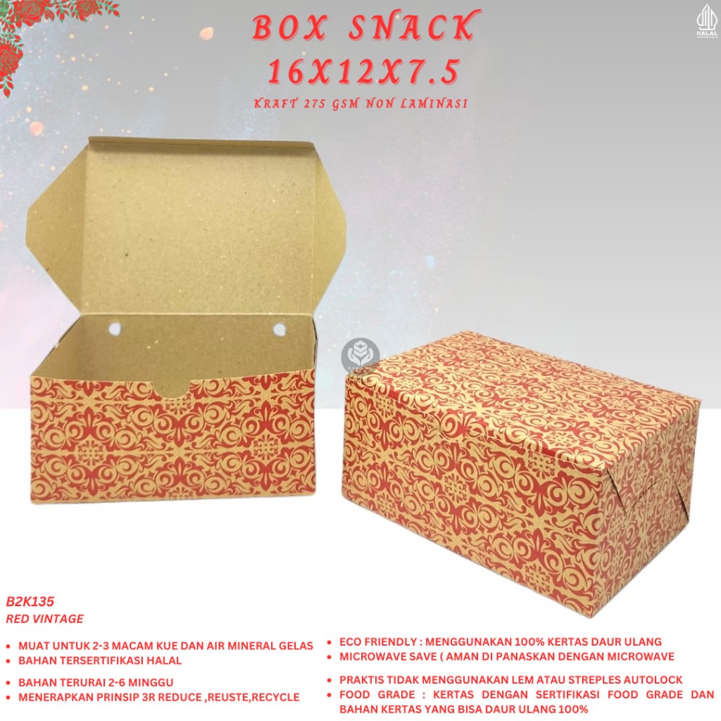 

Snack Box 16x12 Box Snack (B2K135-16X12X7.5 Cm)