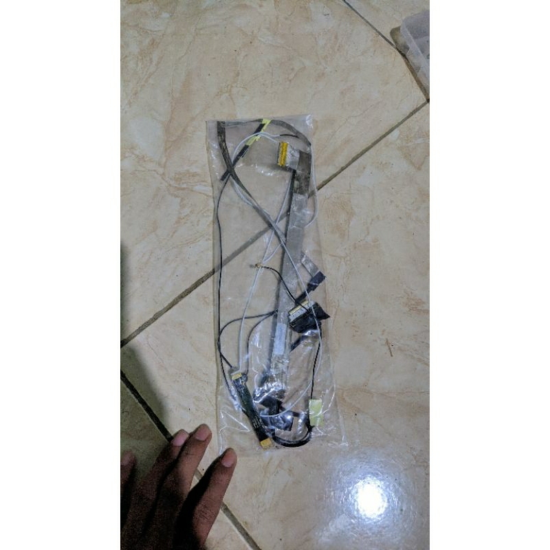kabel fleksibel lcd + kamera + antena wifi laptop asus a42n / k42j / k42f