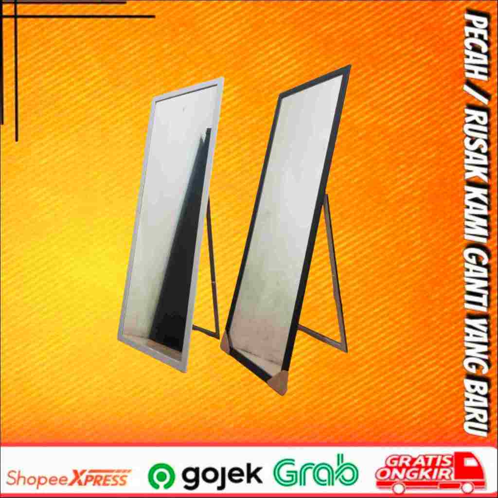 Standing Mirror / Cermin Berdiri Ukuran Kecil 35 x 97 Cm Full Bingkai