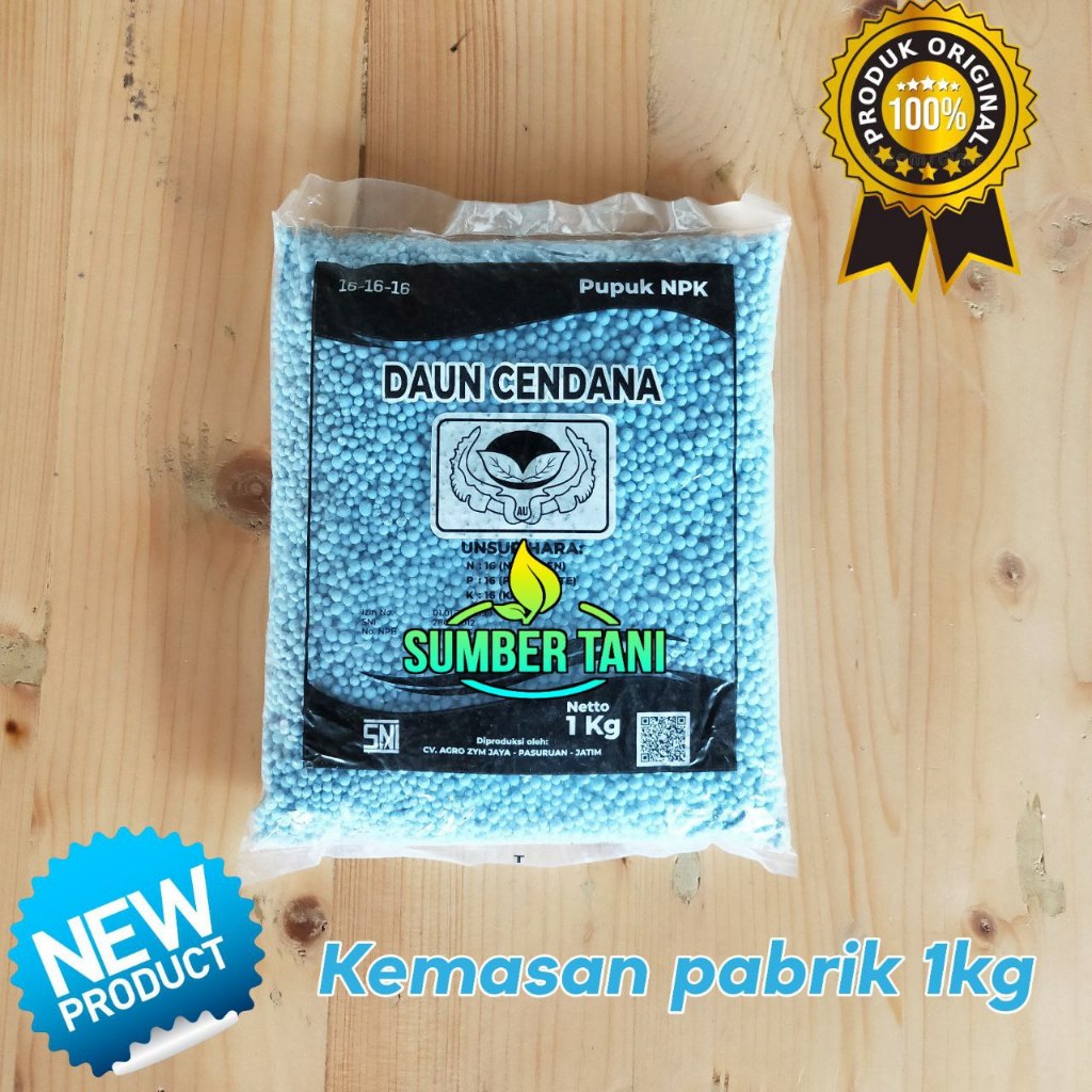 NPK 16-16-16 Daun Cendana Kemasan Pabrik 1kg