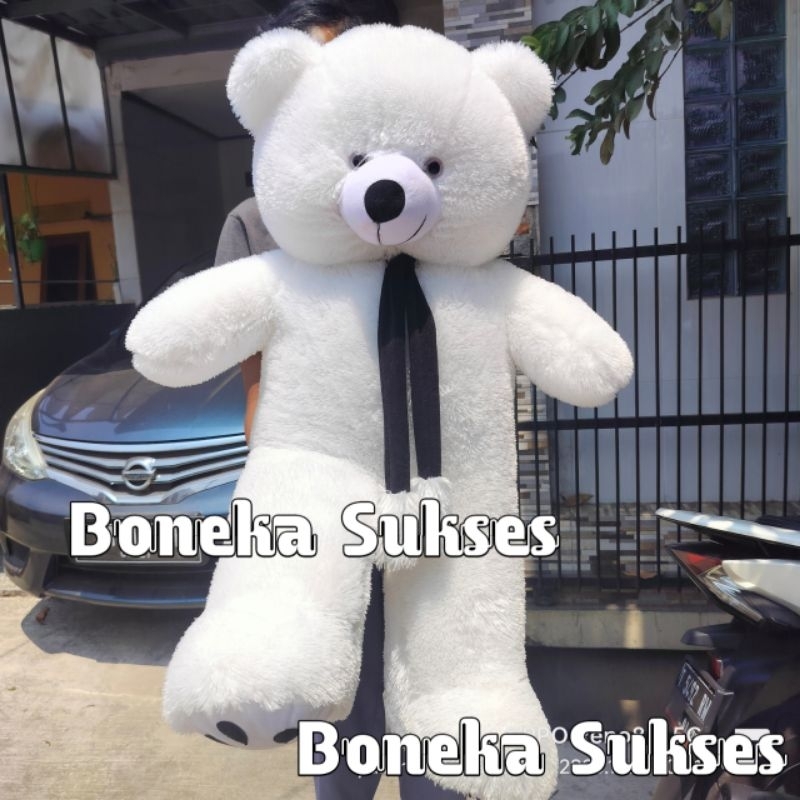 Boneka Beruang Teddy Bear Jumbo Hitam Putih Salju