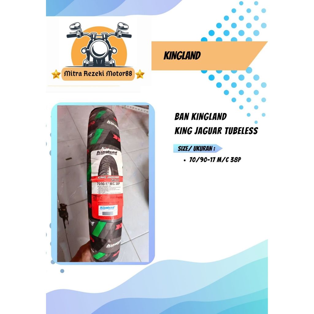 Ban Luar Kingland 70/90-17 M/C38P King Jaguar Tubeless