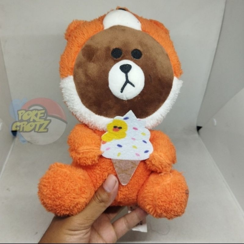 Boneka brown kostum ada brand plush