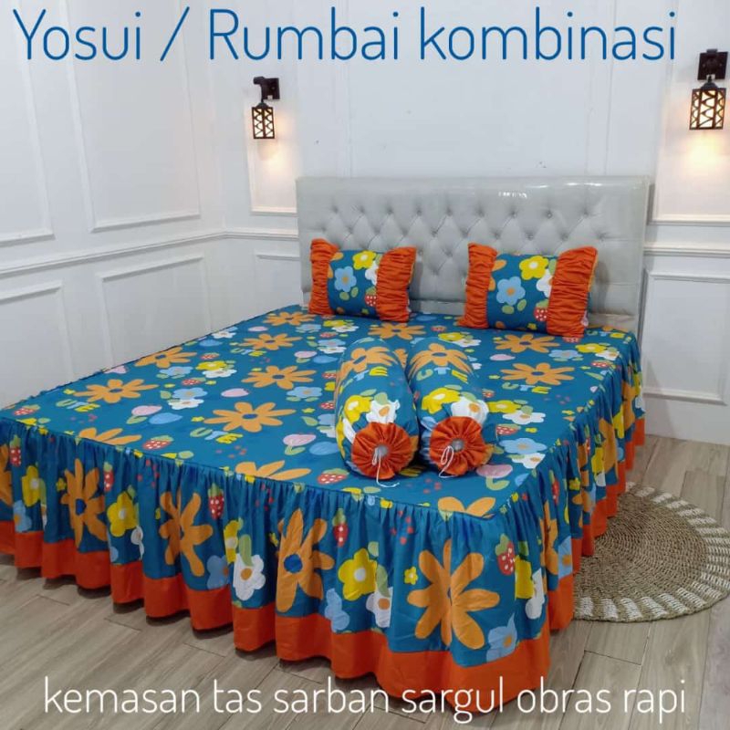 Sprei Rumbai Kombinasi Ukuran 180x200x20 || Sprei Rumbai Murah || Sprei Rumbai