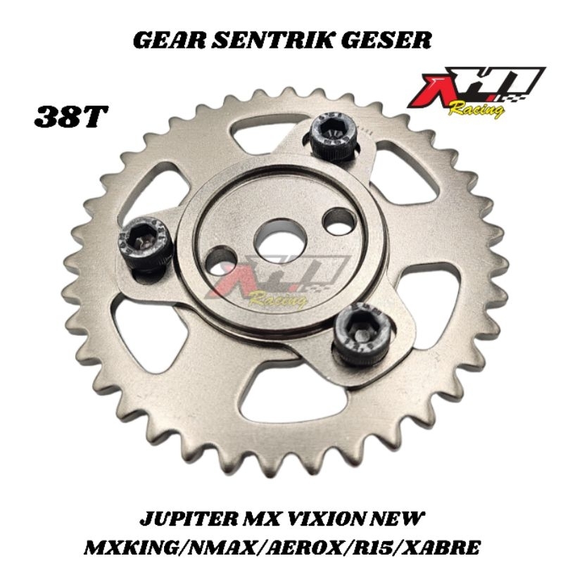 GIGI SENTRIK GESER JUPITER MX 135 MX OLD MX NEW 38 T 38T AH1 RACING  - ADJUSTABLE TIMING GEAR JUPITE