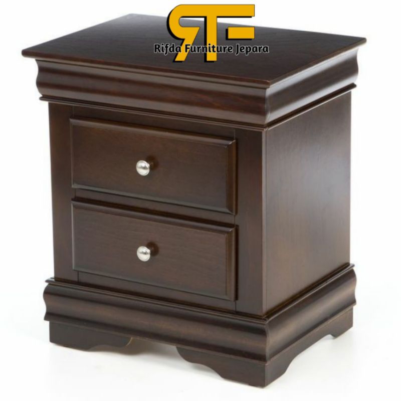 Nakas Bedside Jati Laci 2 ( Nakas minimalis, Nakas Murah, Nakas Jati, Nakas Laci 2 )