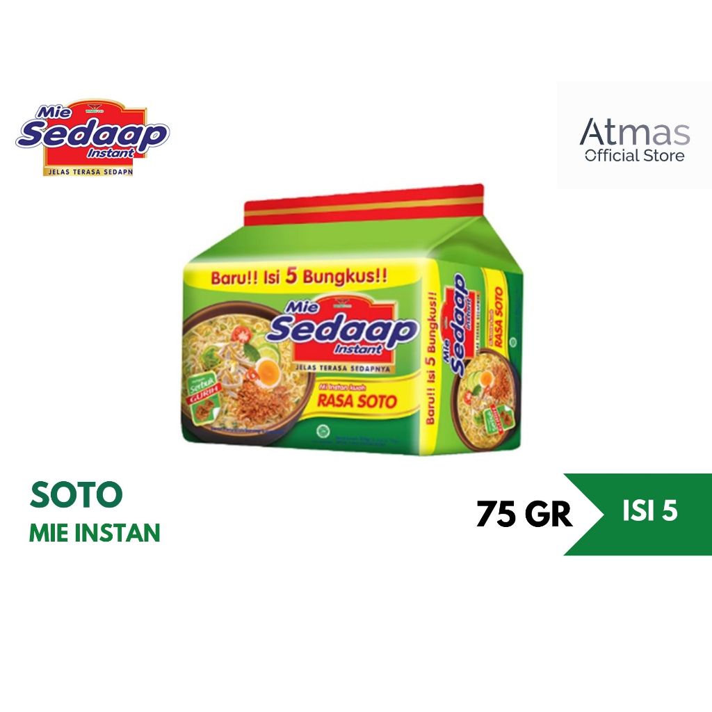 

SEDAAP Mie Instan Soto Isi 5 Bag 75GR