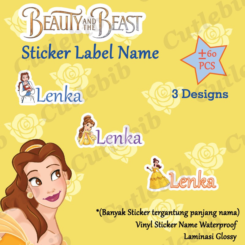 

Stiker Nama Anak - Label Nama Anak - Princess