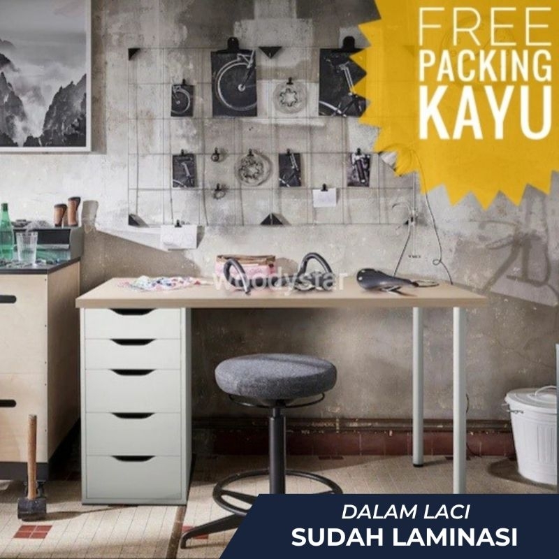 MK04B Meja kerja meja kantor meja gaming meja rias meja kosmetik minimalis murah berkualitas jepara 