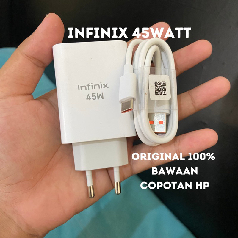 Charger Original Infinix 45 Watt Bawaan Copotan Hp