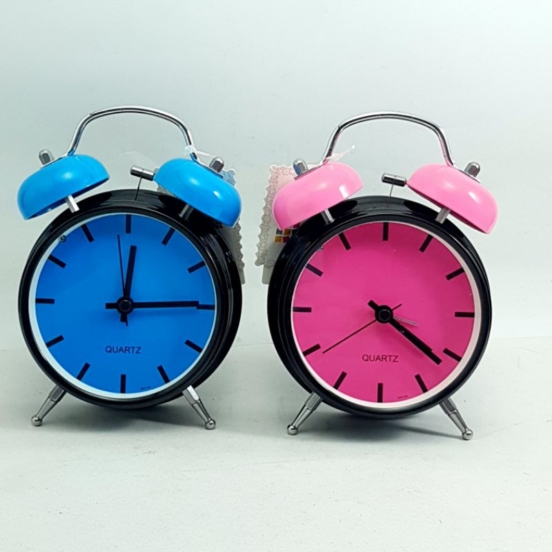 Jam Weker / Jam Meja Beker / Jam Alarm Dering Bulat Besar Polos SA011-MC