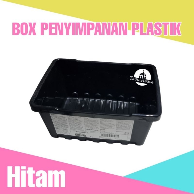 Kotak Penyimpanan Plastik Hitam Box Plastik