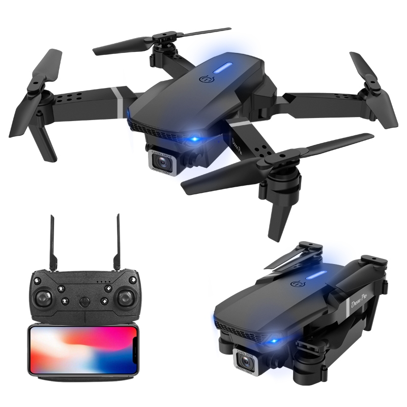 Smart Drone E88 Pro/E99 Pro 4k HD Dual Camera Shoot Original Indoor Outdoor Drone Murah Mini Dengan Kamera HD Drone WiFi FPV Dual Kamera Drone 4K Kamera HD Posisi Visual Drone Pro Shoot Murah Asil Baru