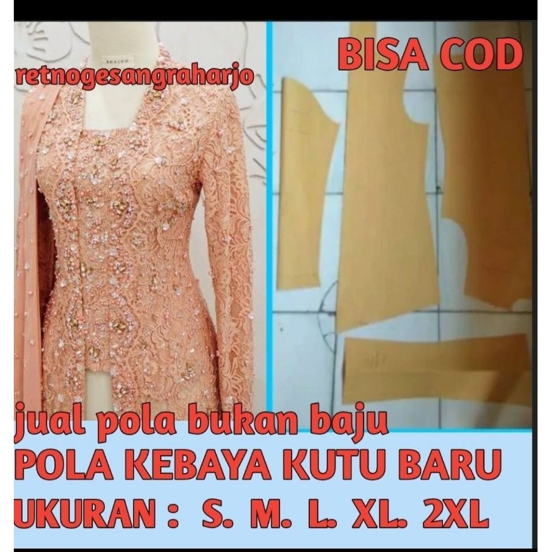 Pola Instan Kebaya Kutu Baru/pola jiplak