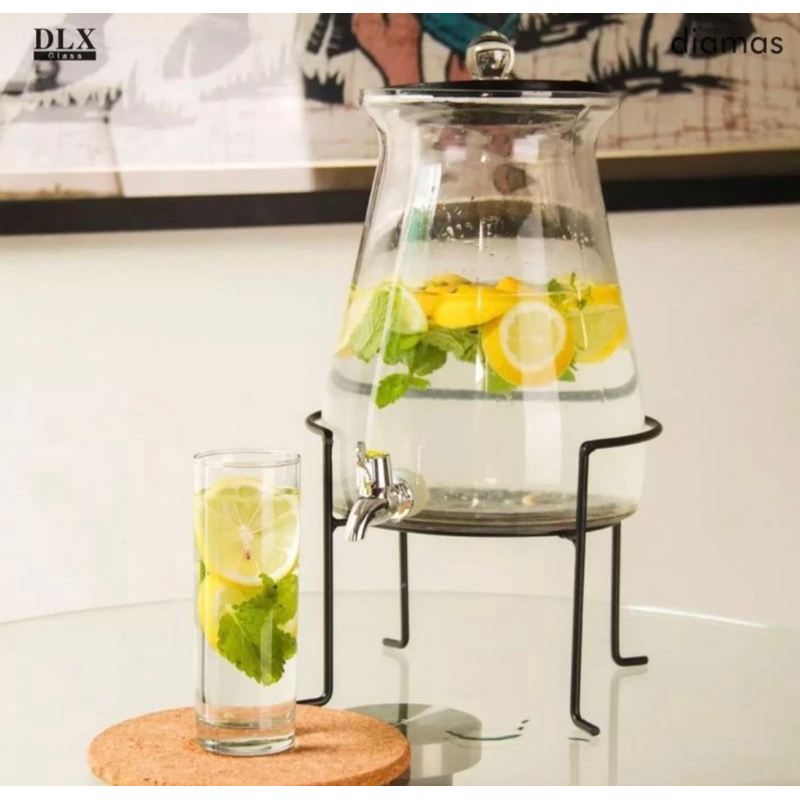 Dispenser Kaca DLX 5 Liter / Tempat Air Minum 5Lt DLX