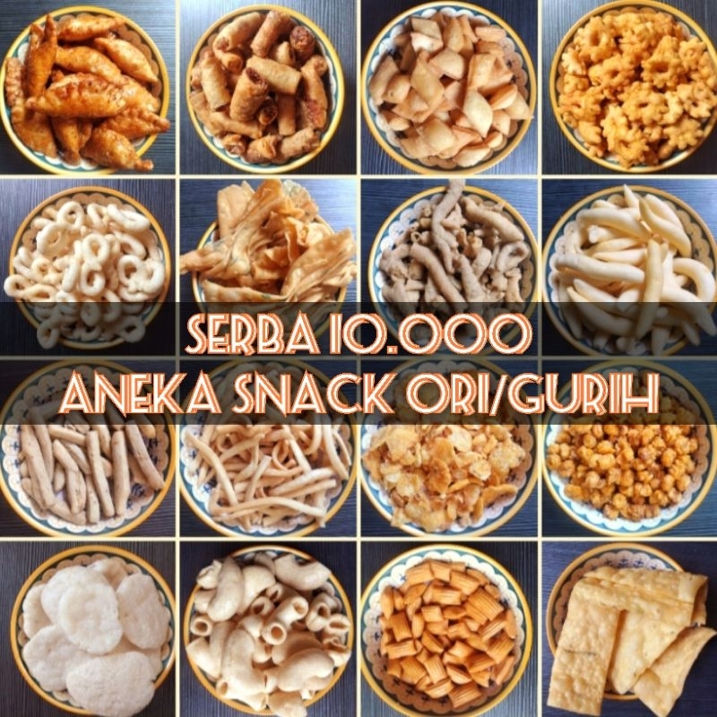 

[SNACK SERBA 10.000]SNACK GURIH/SNACK PEDASSNACK ORI/ANEKA SNACK/Kue Kering/Camilan/Pedes/Gurih/Manis/Ori/Jelly/10.000/Ready/Jajanan